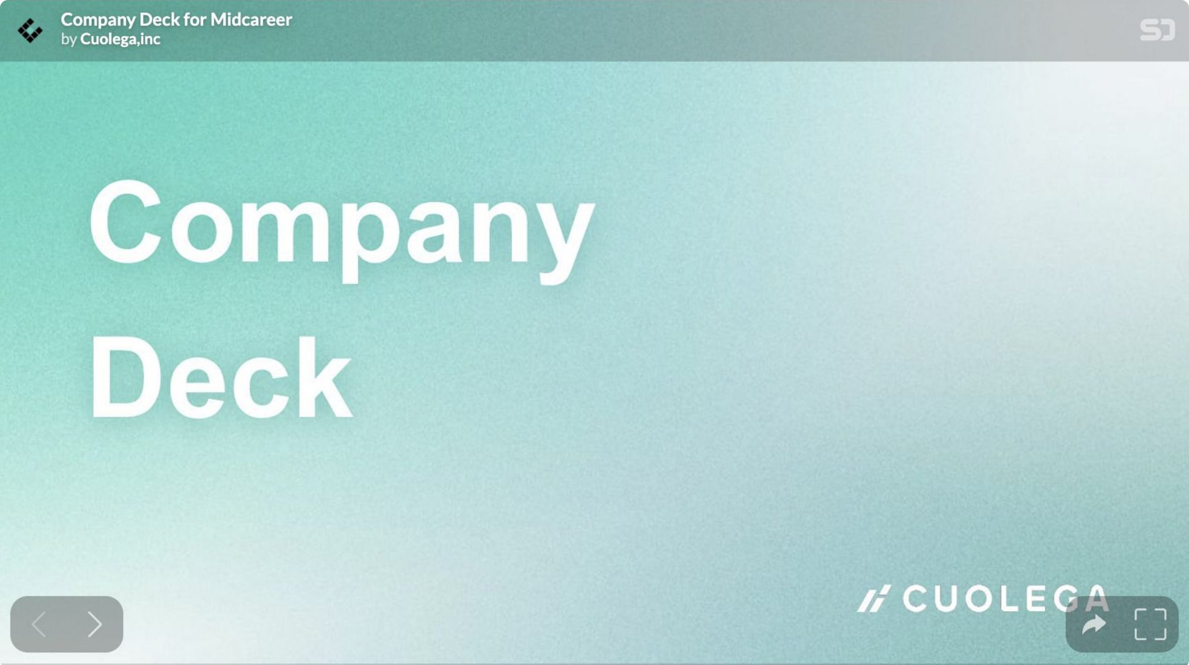 Company Deck for Midcareer